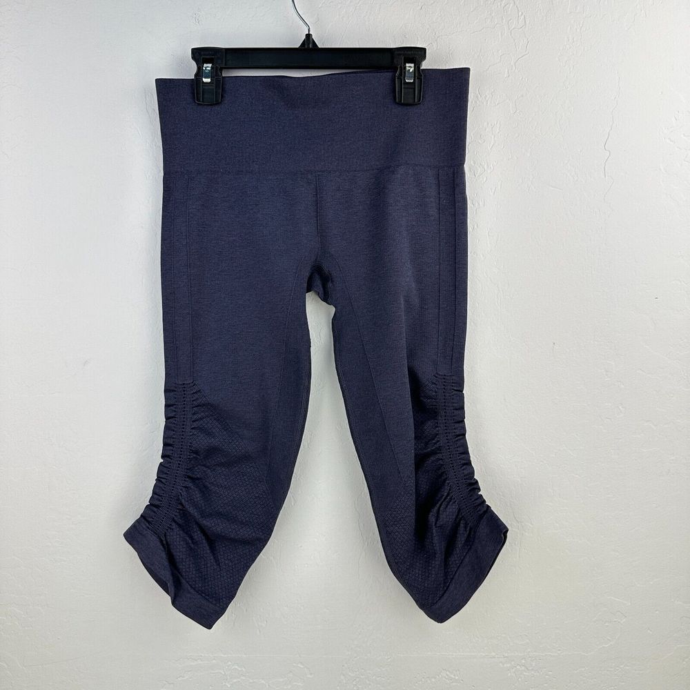 Lululemon In‎ The Flow II Womens 4 Blue Ruched Activewear Elastic Waist Pull On